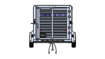 New 2026 Frontier Trailers 14' 7" Livestock Trailer with Electric Brakes, One Piece Aluminum Roof & Tandem Axles Horse Trailer