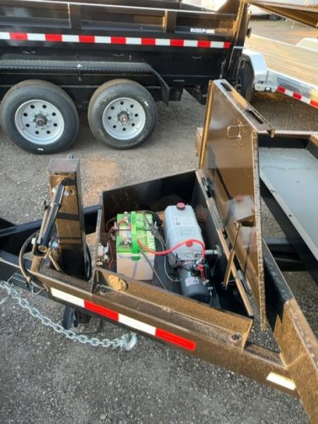 New 2025 Sure-Trac 7 x 14 HD Low Profile Dump Trailer, 14K Scissor Dump Trailer