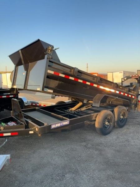 New 2025 Sure-Trac 7 x 14 HD Low Profile Dump Trailer, 14K Scissor Dump Trailer
