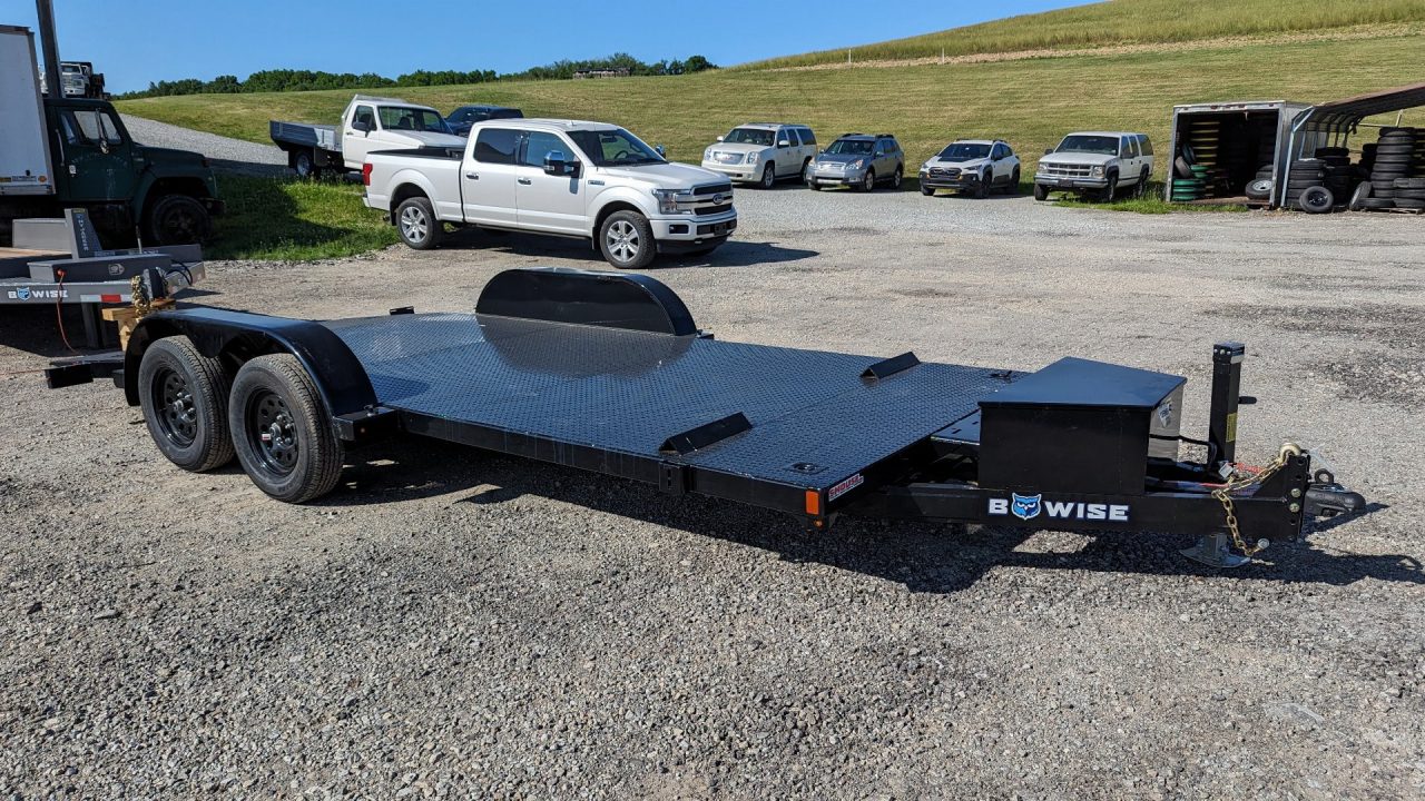 New 2026 BWise 18' Diamond Deck Hydraulic POWER Tilt Car Hauler