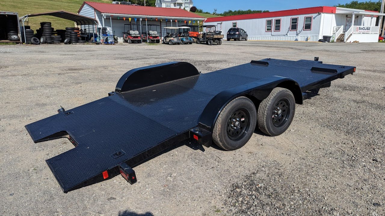 New 2026 BWise 18' Diamond Deck Hydraulic POWER Tilt Car Hauler