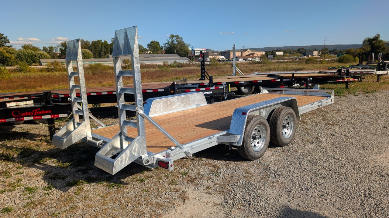 New 2026 BWise 18' Lo Pro GALVANIZED Equipment Hauler w/ No Dove