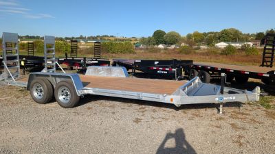 New 2026 BWise 18' Lo Pro GALVANIZED Equipment Hauler w/ No Dove