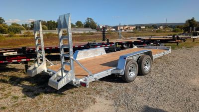 New 2026 BWise 18' Lo Pro GALVANIZED Equipment Hauler w/ No Dove
