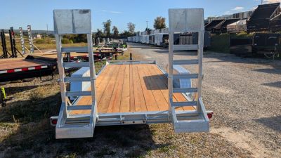 New 2026 BWise 18' Lo Pro GALVANIZED Equipment Hauler w/ No Dove