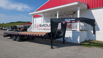 New 2027 BWise 19+5 Deckover Gooseneck Trailer w/ Full Width Wedge Ramps (16,800# GVW!!!)