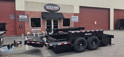 New 6'3  x 14' Air-Tow UT14-10 Drop Deck Utility Flatbed Equipment Trailer, 14.36k GVWR ***Rear Gate Option