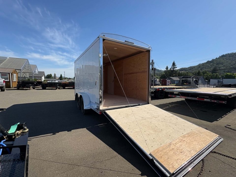 New CARGO 2027 FOREST RIVER CONTINENTAL TW714TA2 7X14 ENCLOSED TRAILER WHITE RAMP
