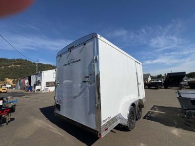 New CARGO 2027 FOREST RIVER CONTINENTAL TW714TA2 7X14 ENCLOSED TRAILER WHITE RAMP