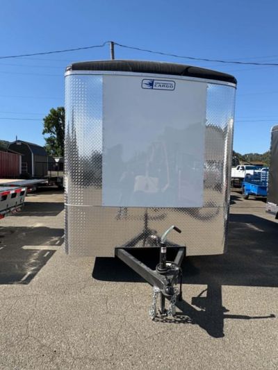 New CARGO 2027 FOREST RIVER CONTINENTAL TW714TA2 7X14 ENCLOSED TRAILER WHITE RAMP