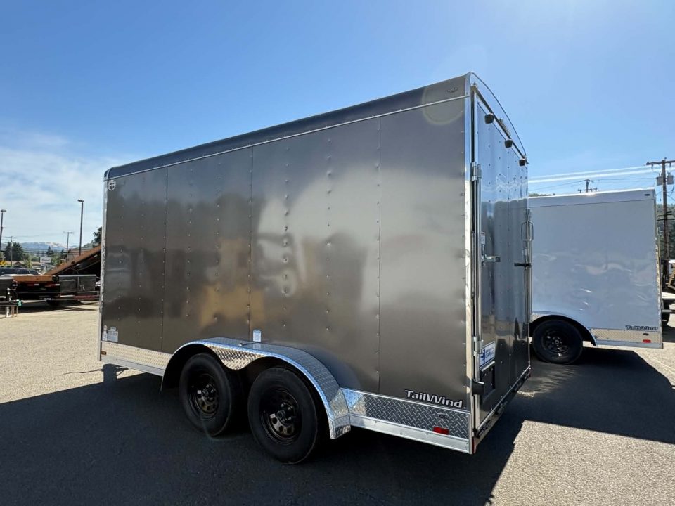 New CARGO 2027 FOREST RIVER CONTINENTAL TW714TA2 7X14 ENCLOSED TRAILER METALLIC GRAY RAMP
