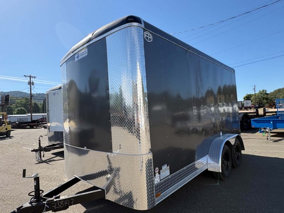 New CARGO 2027 FOREST RIVER CONTINENTAL TW714TA2 7X14 ENCLOSED TRAILER METALLIC GRAY RAMP