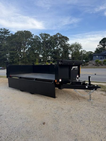 New 2027 HOMESTEADER 612MB SERIES/ 6X12 DUMP TRAILER / 5200# Electric Brake Axles / Curb Side Drop Side / Barn Door Rear Gates / Tarp