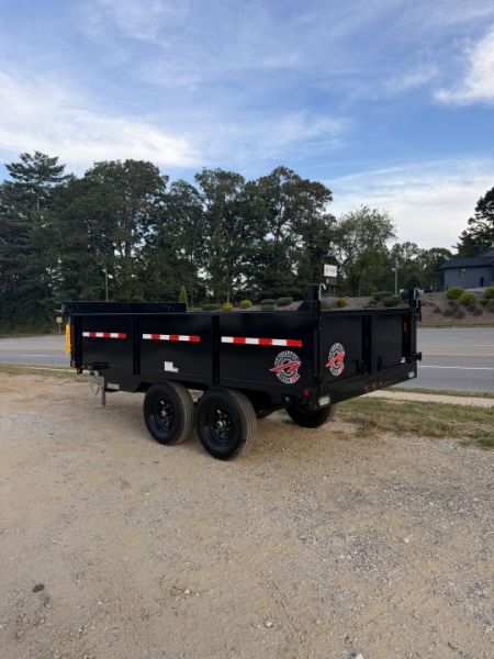 New 2027 HOMESTEADER 612MB SERIES/ 6X12 DUMP TRAILER / 5200# Electric Brake Axles / Curb Side Drop Side / Barn Door Rear Gates / Tarp