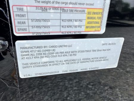 New 2026 Cargo United 8.5x20 TA CAR HAULER 10K Car / Racing Trailer