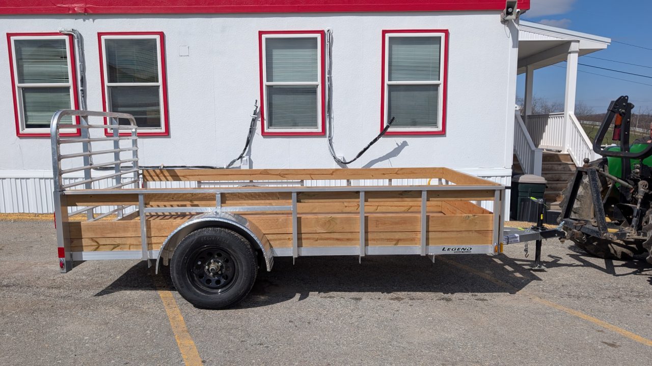 New 2027 Legend 6x12 Open Aluminum High Wood Side Trailer