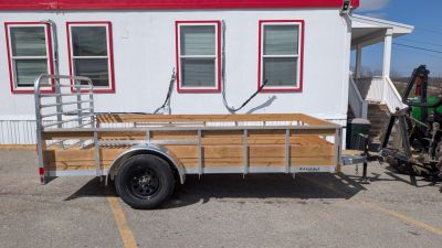 New 2027 Legend 6x12 Open Aluminum High Wood Side Trailer
