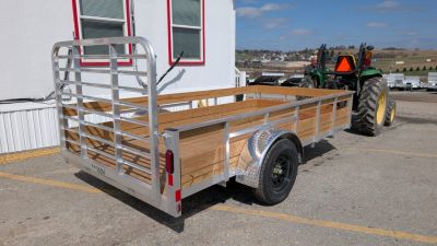 New 2027 Legend 6x12 Open Aluminum High Wood Side Trailer
