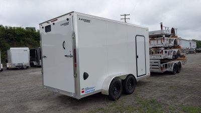 New 2027 Legend 7x14 + 2' V-Nose Aluminum Enclosed Cargo Trailer w/ Ramp Door