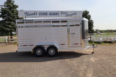New 2026 Featherlite Trailers 8107 16' Stock / Stock Combo Trailer