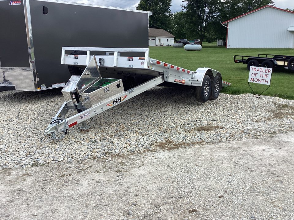 New 2026 H&H Trailers 82X20 Aluminum Power Tilt Speed Loader Car Hauler, 10K