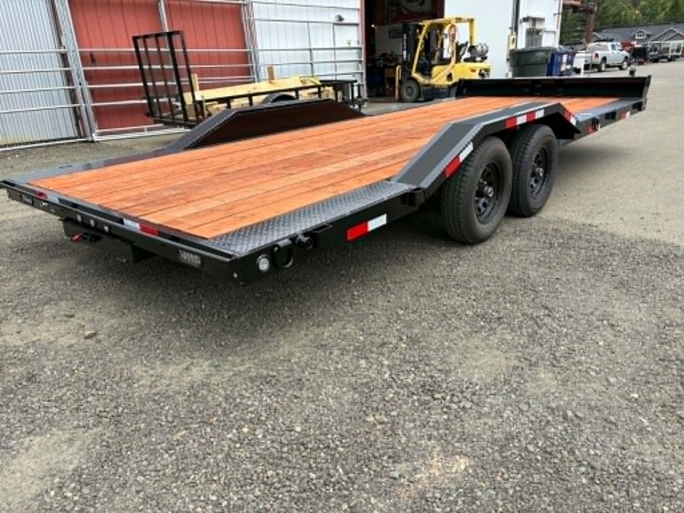 New CAR HAULER 2026 VERSATILE HD720 7X20 ROCK CRAWLER DRIVE OVER FENDERS 10,000 GVWR TRAILER BLACK