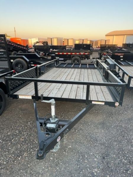 New 2025 Sure-Trac 7 x 16 Tube Top ATV 7K Utility Trailer