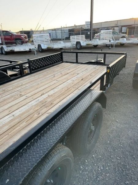 New 2025 Sure-Trac 7 x 16 Tube Top ATV 7K Utility Trailer