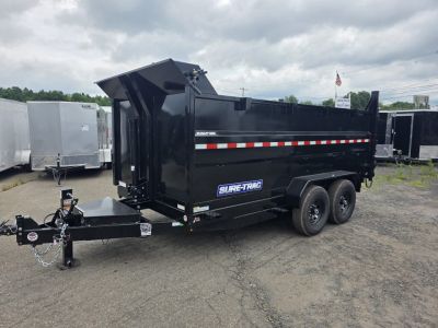 New 2026 Sure-Trac 7X14 14K - 4' HIGH SIDES Dump Trailer