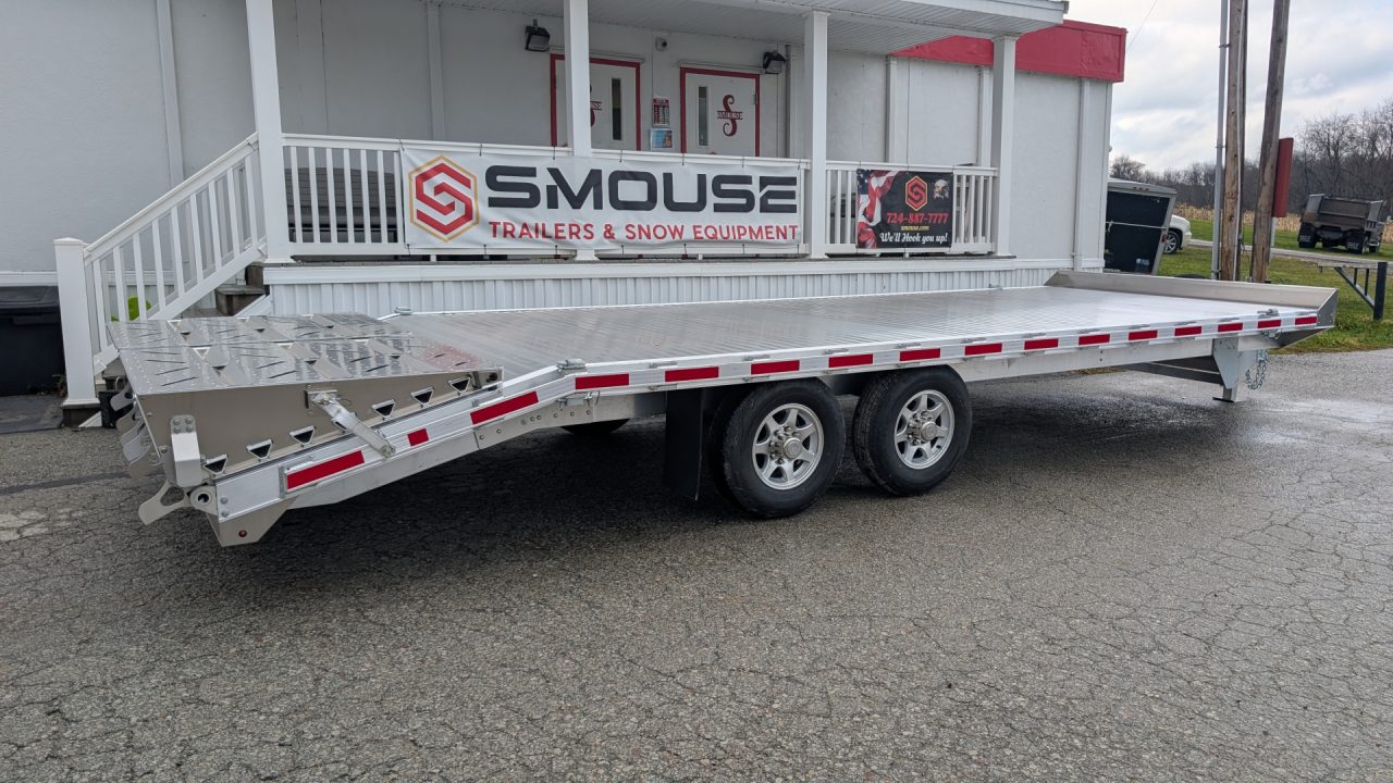 New 2026 EBY 20' ALL ALUMINUM Deckover Tagalong w/ 50/50 Fold Flat or Stand Up Wedge Ramps
