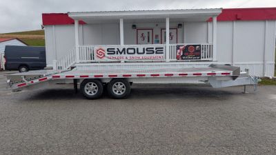 New 2026 EBY 20' ALL ALUMINUM Deckover Tagalong w/ 50/50 Fold Flat or Stand Up Wedge Ramps