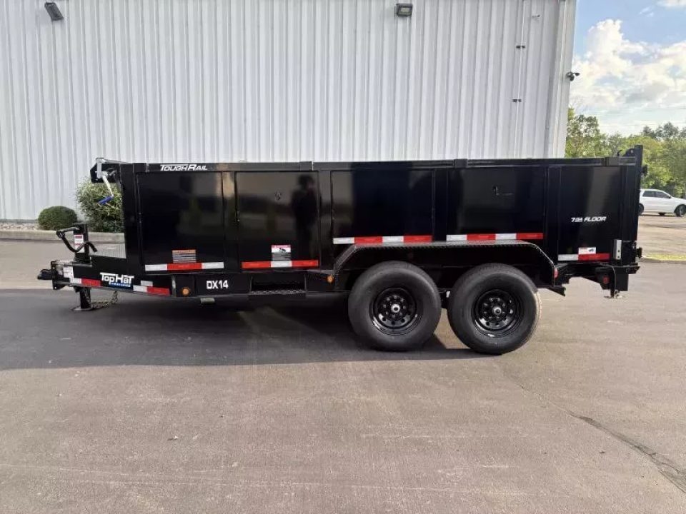 New 2026 Top Hat Trailers 7'x12' DX 12 / 3 FT SIDES/ 7 GUAGE METAL Dump Trailer Dump Trailer