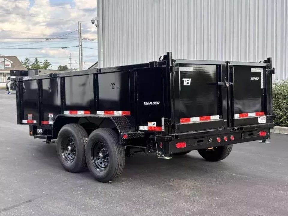 New 2026 Top Hat Trailers 7'x12' DX 12 / 3 FT SIDES/ 7 GUAGE METAL Dump Trailer Dump Trailer