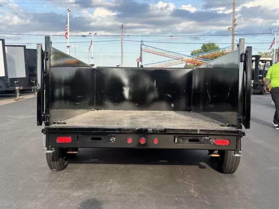 New 2026 Top Hat Trailers 7'x12' DX 12 / 3 FT SIDES/ 7 GUAGE METAL Dump Trailer Dump Trailer