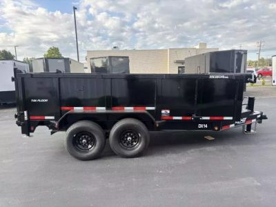 New 2026 Top Hat Trailers 7'x12' DX 12 / 3 FT SIDES/ 7 GUAGE METAL Dump Trailer Dump Trailer