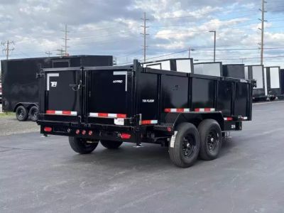 New 2026 Top Hat Trailers 7'x12' DX 12 / 3 FT SIDES/ 7 GUAGE METAL Dump Trailer Dump Trailer