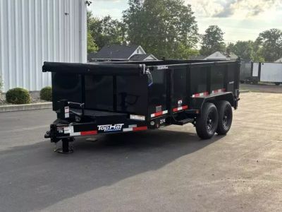 New 2026 Top Hat Trailers 7'x12' DX 12 / 3 FT SIDES/ 7 GUAGE METAL Dump Trailer Dump Trailer