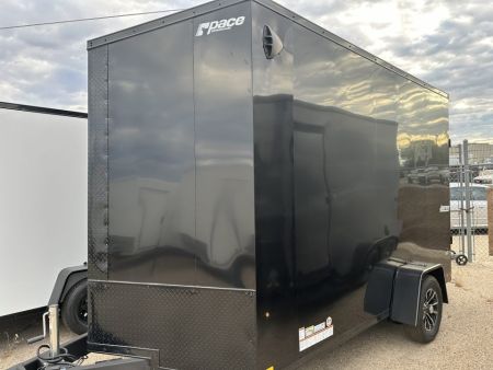 New 2026 Pace American 7 x 12 Journey SE Flat Top Sloped VNose 3.5K Cargo / Enclosed Trailer