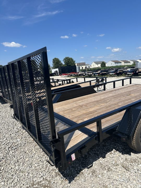New 2026 Liberty LU7K83X14+2C4 Utility Trailer 83X16 TA DOVETAIL (GVW: 7000) MIDNIGHT BLACK