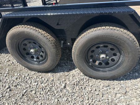 New 2026 Liberty LU7K83X14+2C4 Utility Trailer 83X16 TA DOVETAIL (GVW: 7000) MIDNIGHT BLACK