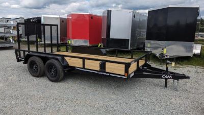 New 2026 CAM SUPERLINE 7x18 Tandem Utility Trailer w/ Spring Assist