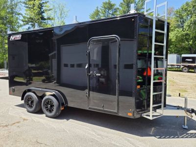 New 2026 Nitro 7.5x16 Contractor Trailer with Blackout Package, Rear Ramp