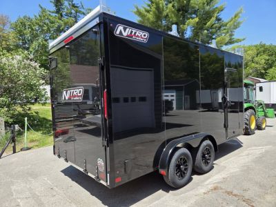 New 2026 Nitro 7.5x16 Contractor Trailer with Blackout Package, Rear Ramp