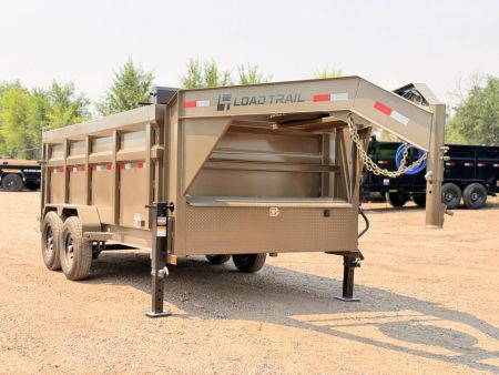 New 2026 Load Trail 7-14-4H Gooseneck Dump W/ 7 gauge Floor 7K Axles