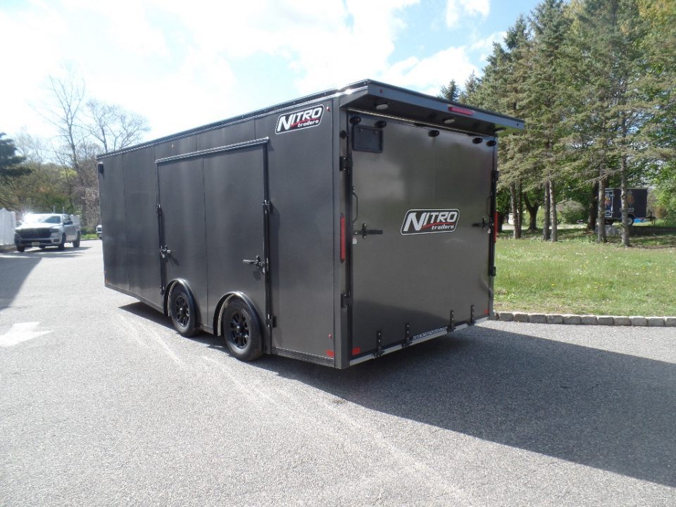 New 2027 Nitro Sport Car Trailer 8.5X20 V Nose , 7,000 lb. GVWR, with Escape Door Car Hauler
