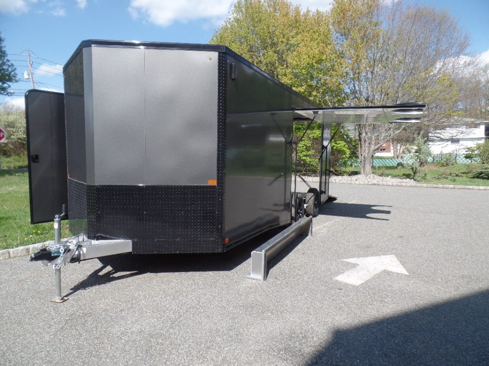 New 2027 Nitro Sport Car Trailer 8.5X20 V Nose , 7,000 lb. GVWR, with Escape Door Car Hauler