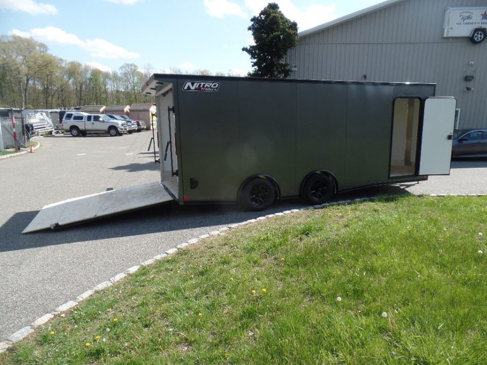 New 2027 Nitro Sport Car Trailer 8.5X20 V Nose , 7,000 lb. GVWR, with Escape Door Car Hauler