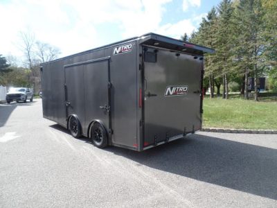 New 2027 Nitro Sport Car Trailer 8.5X20 V Nose , 7,000 lb. GVWR, with Escape Door Car Hauler