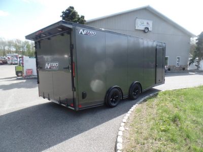 New 2027 Nitro Sport Car Trailer 8.5X20 V Nose , 7,000 lb. GVWR, with Escape Door Car Hauler