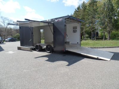 New 2027 Nitro Sport Car Trailer 8.5X20 V Nose , 7,000 lb. GVWR, with Escape Door Car Hauler